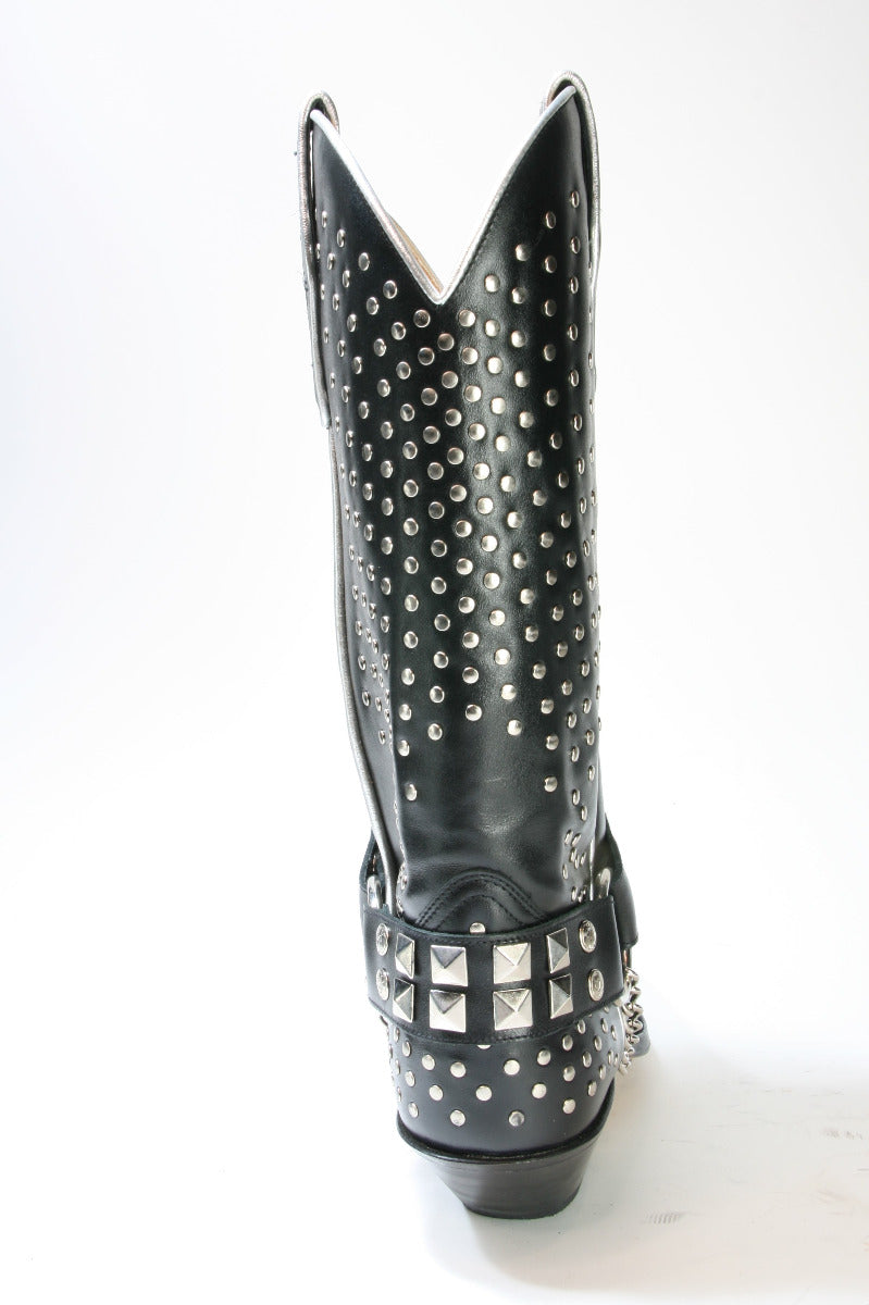 5421 Cowboystiefel Sendra schwarz mit Nieten
