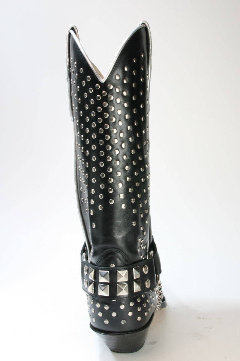 5421 Cowboystiefel Sendra schwarz mit Nieten