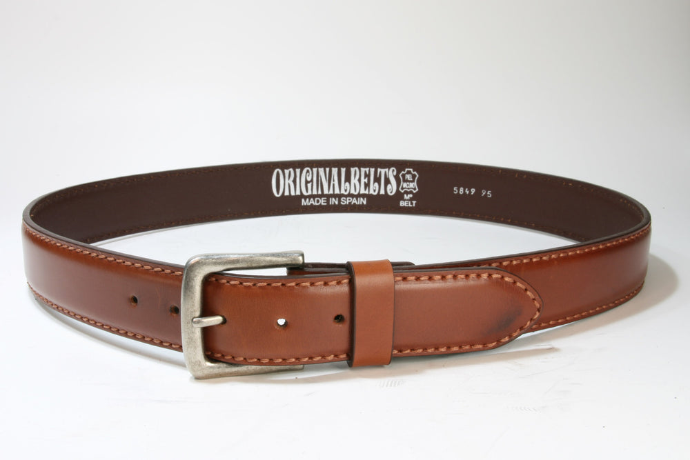 5849 Ledergürtel Cognac