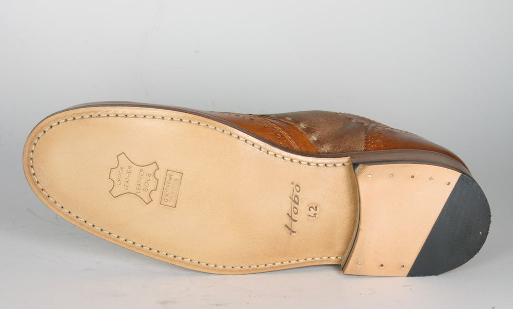 6001 Hobo Halbschuhe Saddleshoe Caramel Safari Brushed