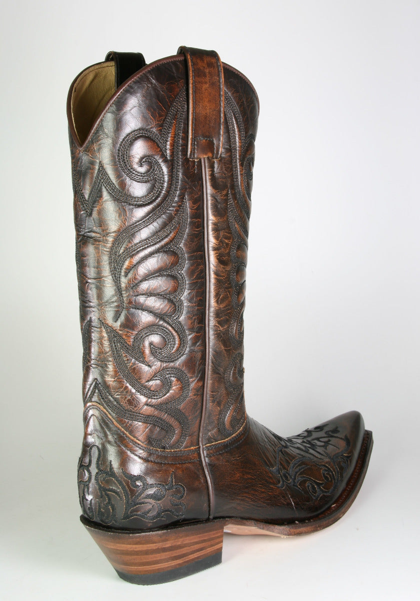 6056 Sendra Cowboystiefel Javi Britnes Flo Marron mit