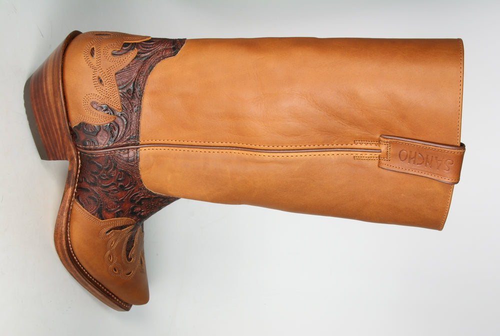 6074 Sancho cowboy boots Cuero Blondy pointed