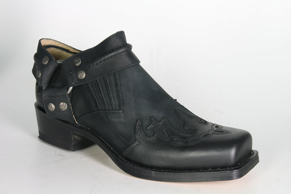 6077 Sendra Bikerschuhe mit Flamme Negro