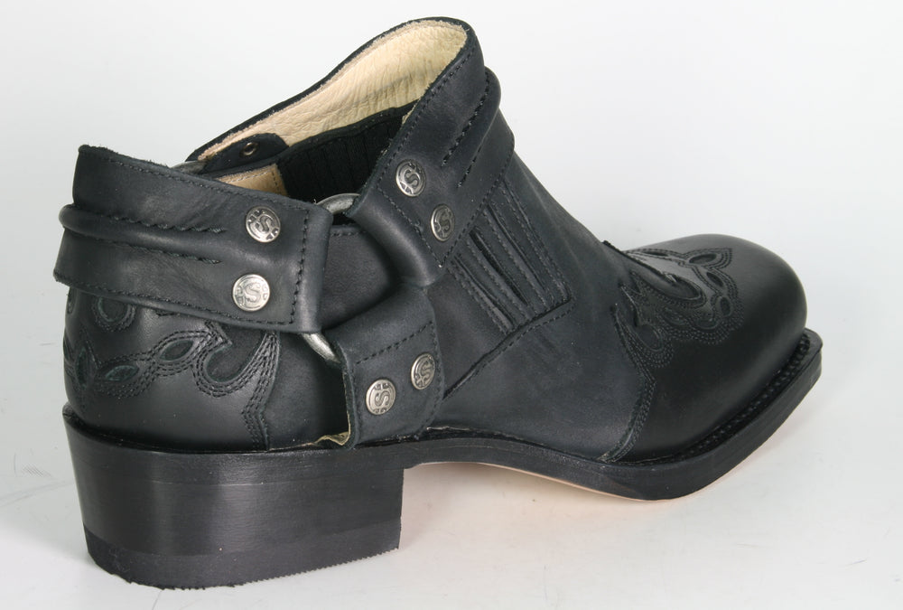 6077 Sendra Bikerschuhe mit Flamme Negro