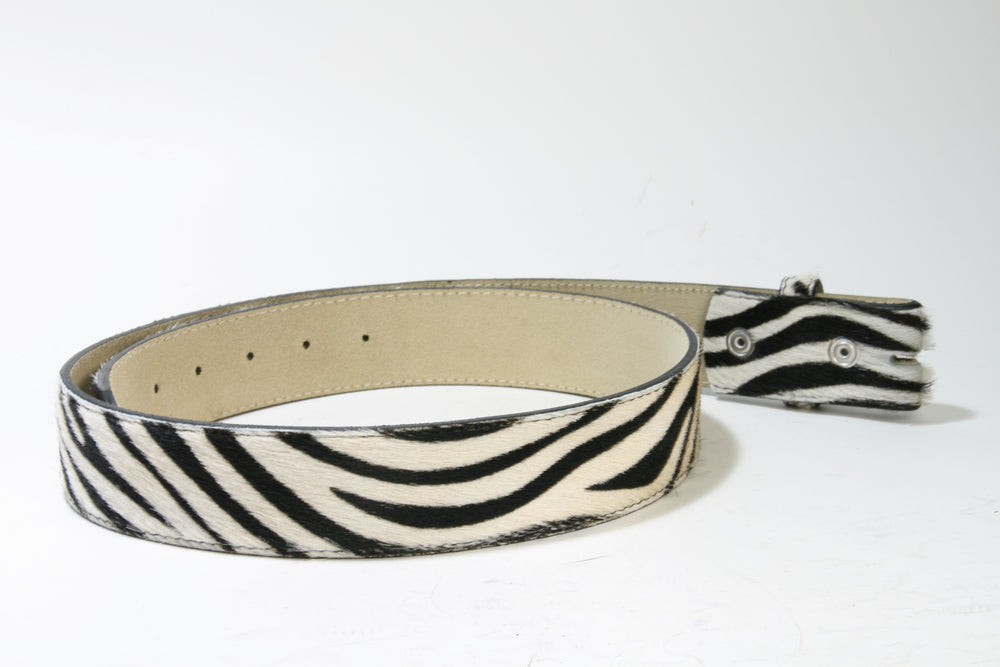 612 MGM Wechselgürtel Fell Zebra