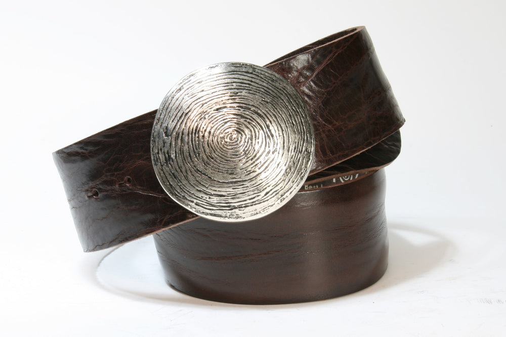 617 Vittozzi Breiter Gürtel 6cm Guai Braun