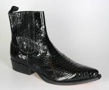 621 Tony Mora ankle boots TB Python Negro 2