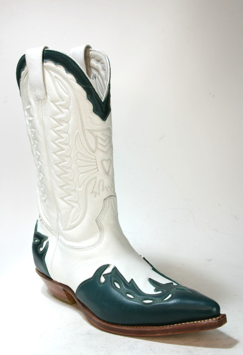 647 Don Quijote Cowboystiefel grün weiß