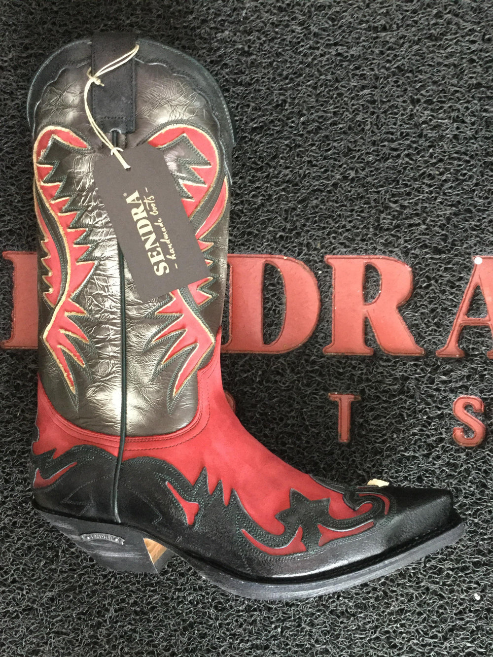 6480 Sendra Cowboy Boots Barbados Negro N. Rojo