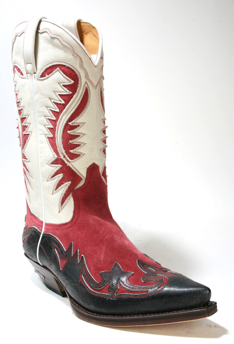 6480 Sendra Cowboystiefel Barbados Negro Chap Bianco