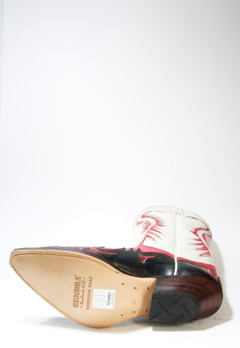 6480 Sendra Cowboystiefel Barbados Negro Chap Bianco