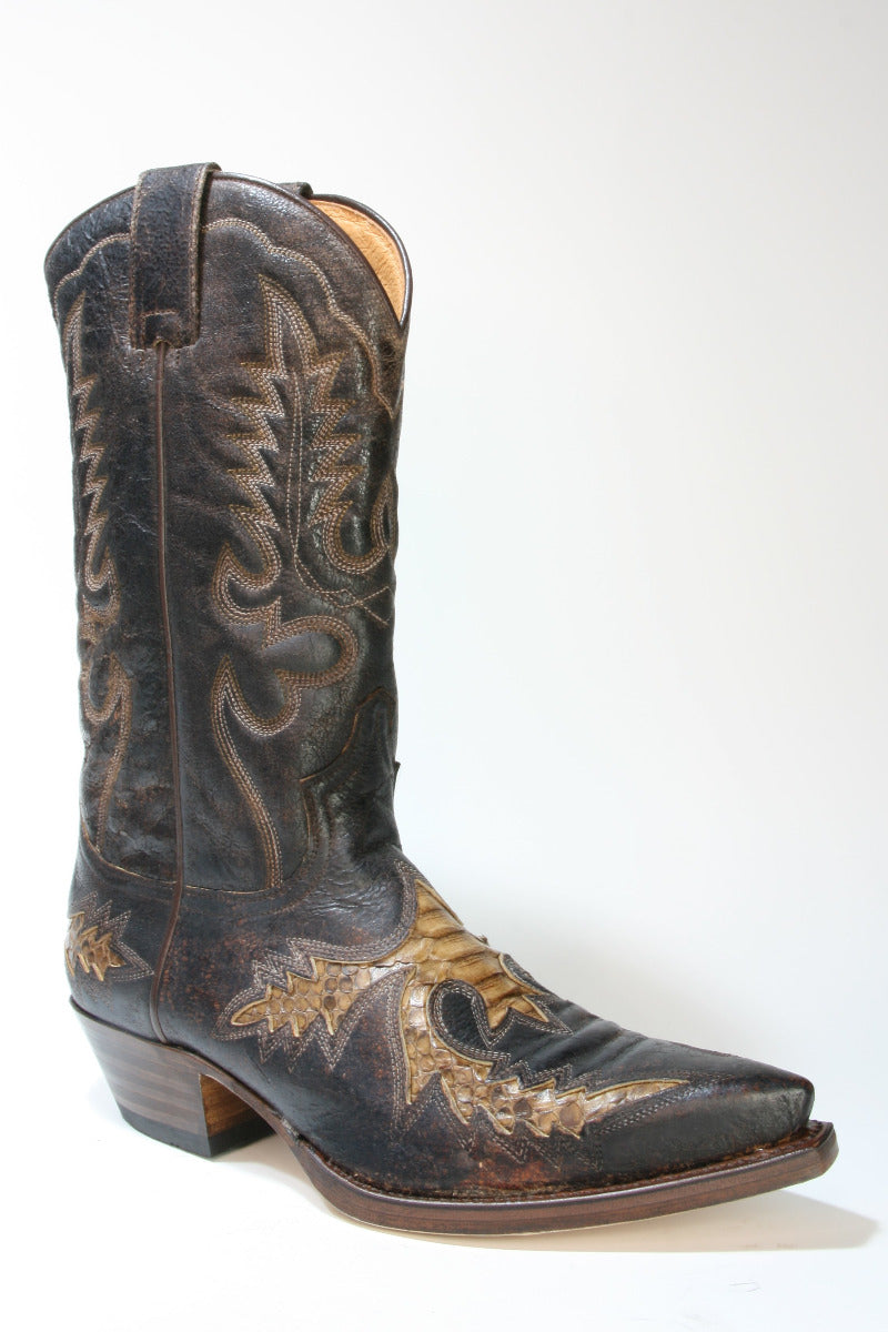 6821 Sendra Cowboy Boots Barbados Python Brown