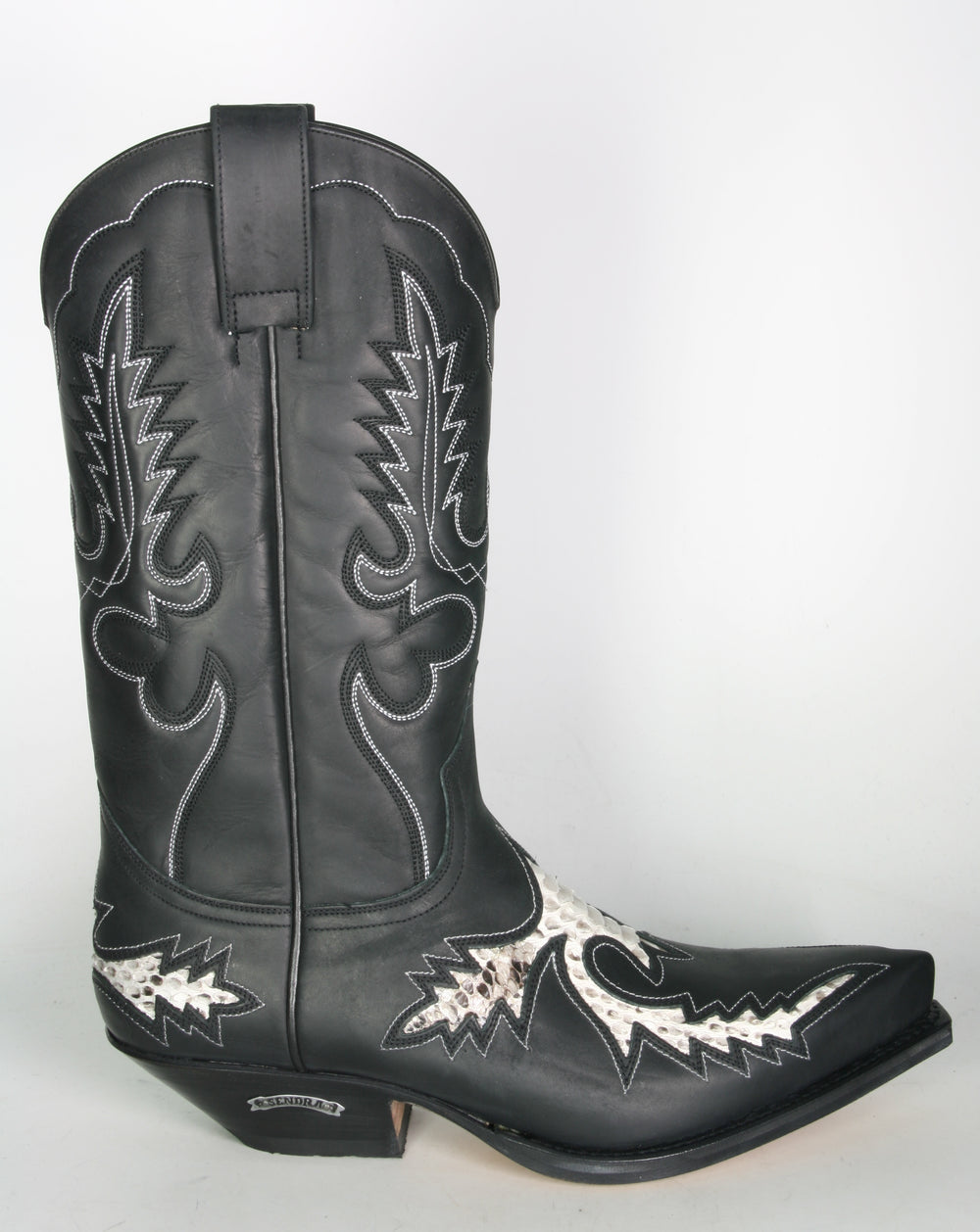 6867 Sendra Cowboy Boots Negro Python Natural