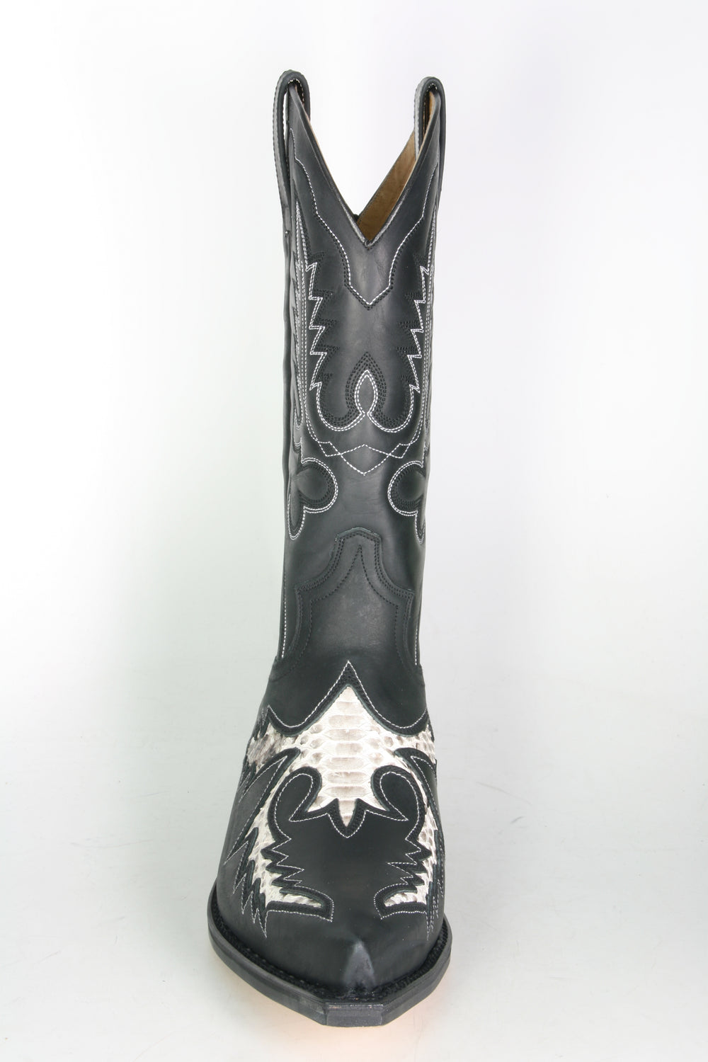 6867 Sendra Cowboy Boots Negro Python Natural