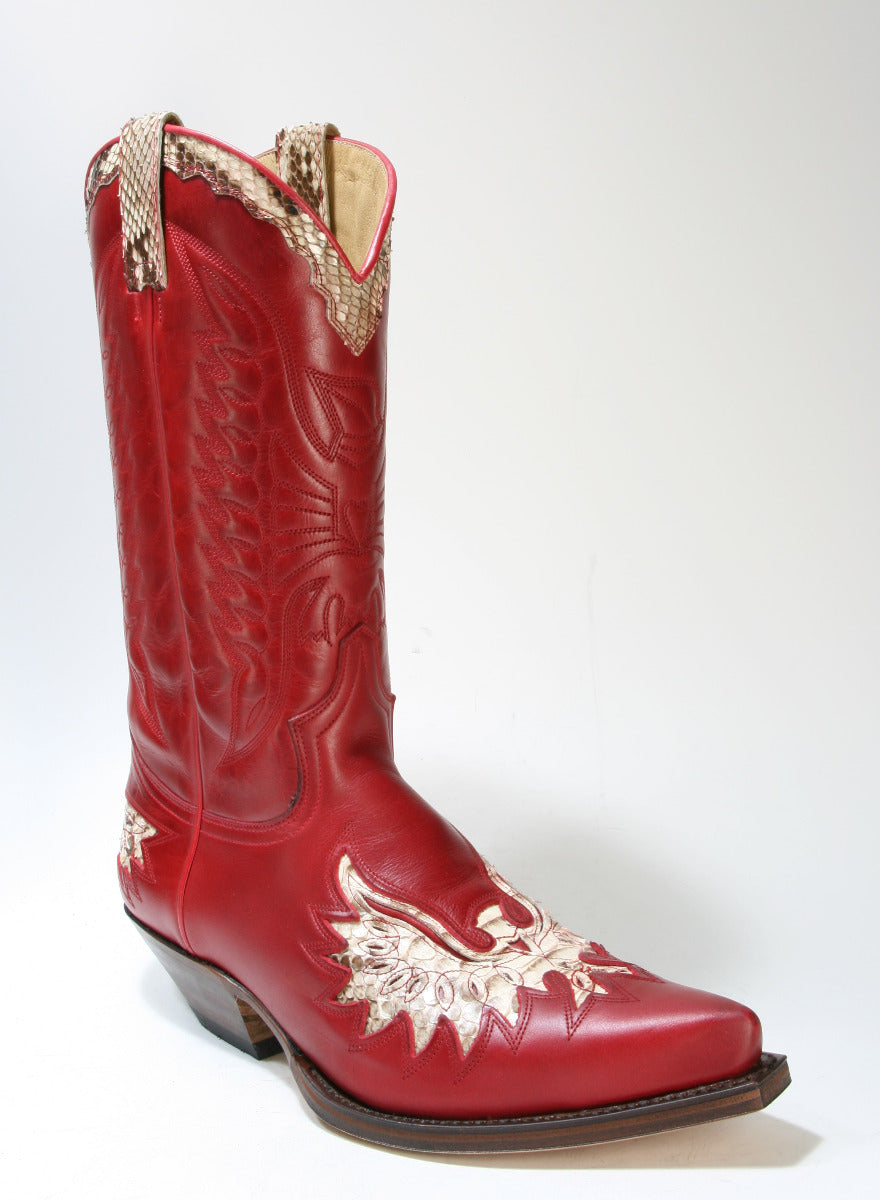 7106 Sendra Boots Cowboy boots Ciclon Rojo Python Nat