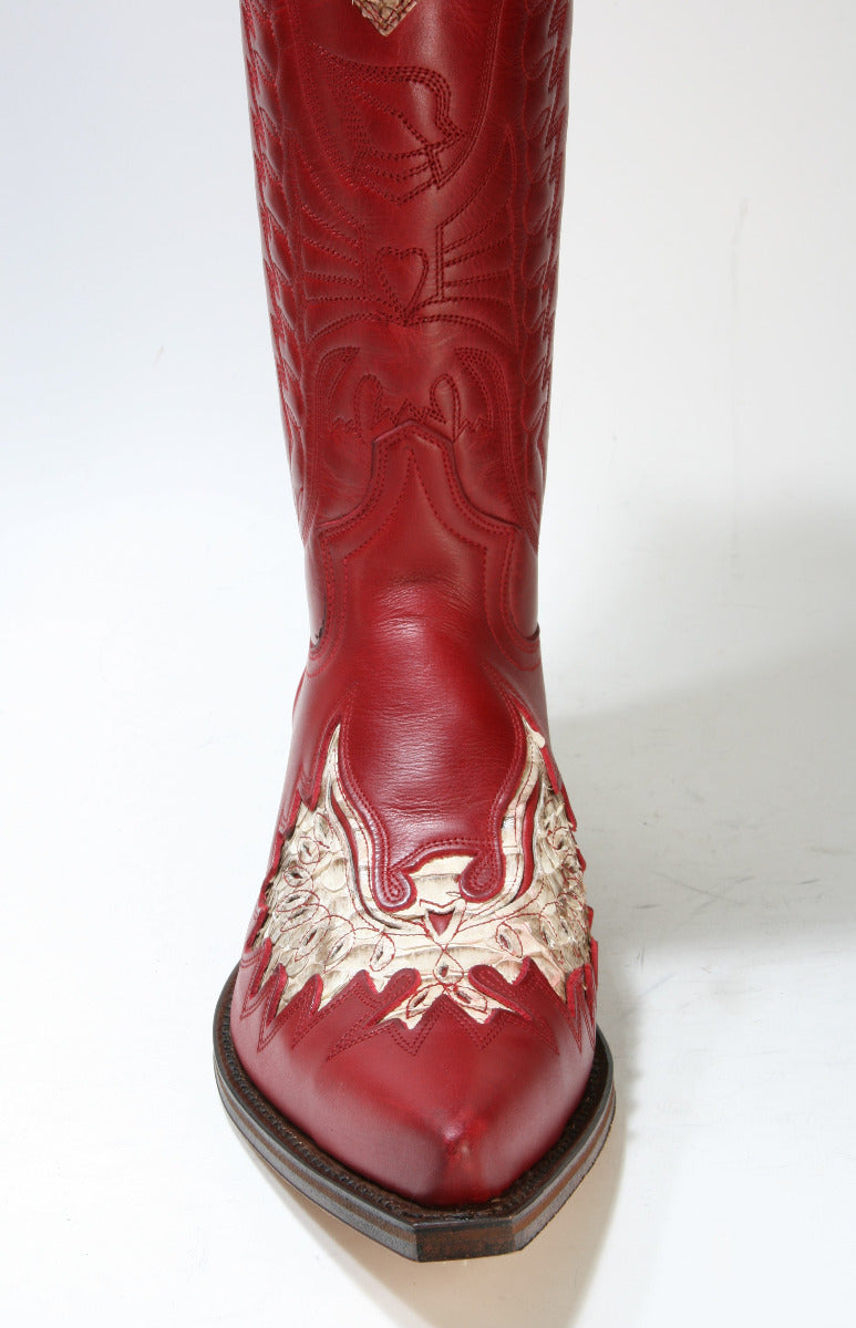 7106 Sendra Boots Cowboy boots Ciclon Rojo Python Nat