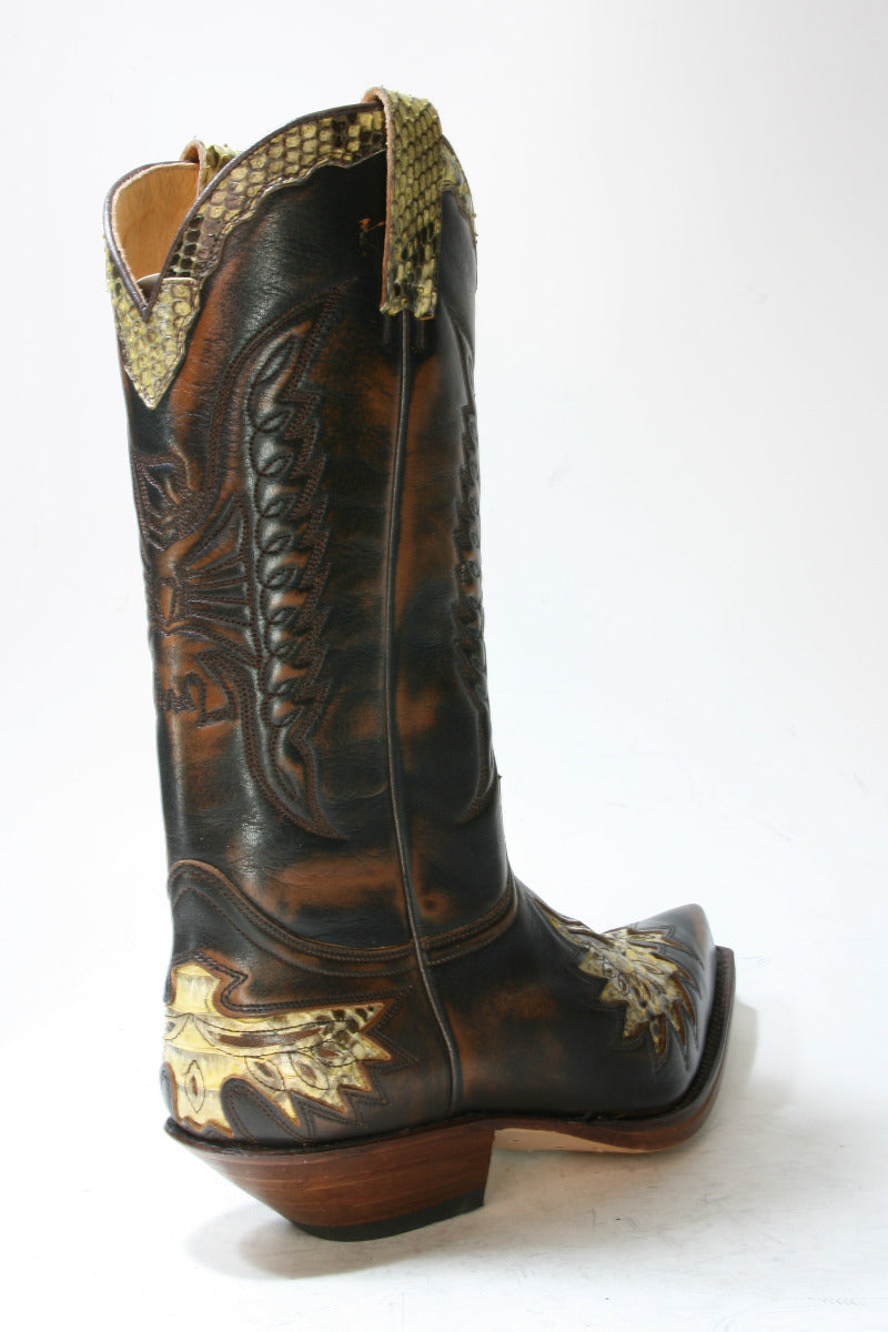 7106 Sendra Cowboy Boots Natural Antic Jacinto Python