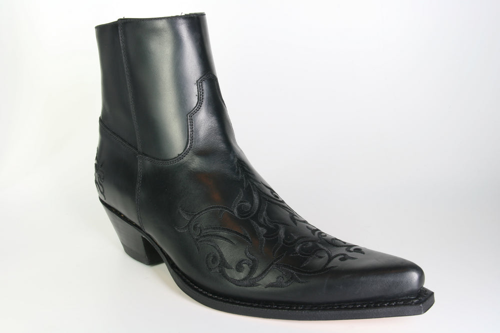 7216 Sendra Stiefelette JAVI Negro Stickung