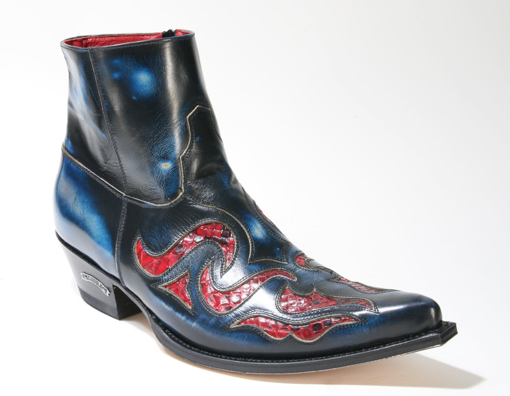 7482 Sendra Boots JAVI Denver Azul Python Rojo