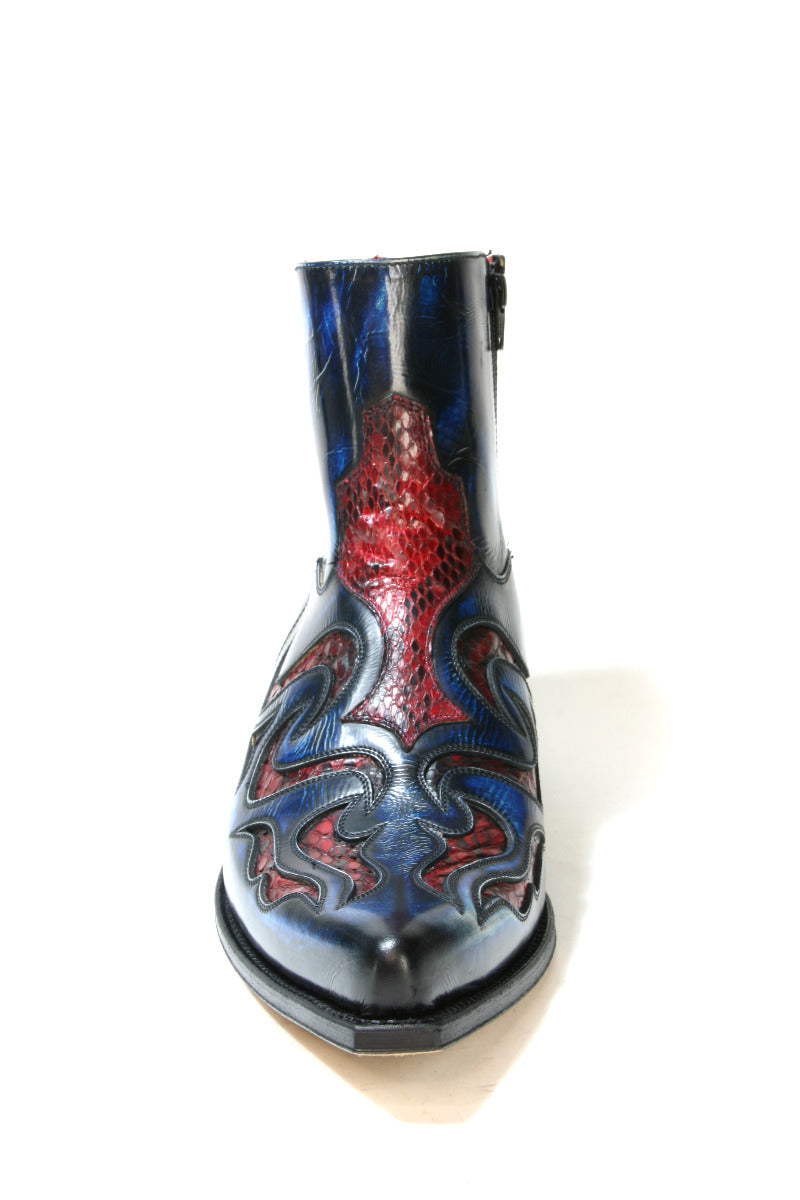 7482 Sendra Boots JAVI Denver Azul Python Rojo 2
