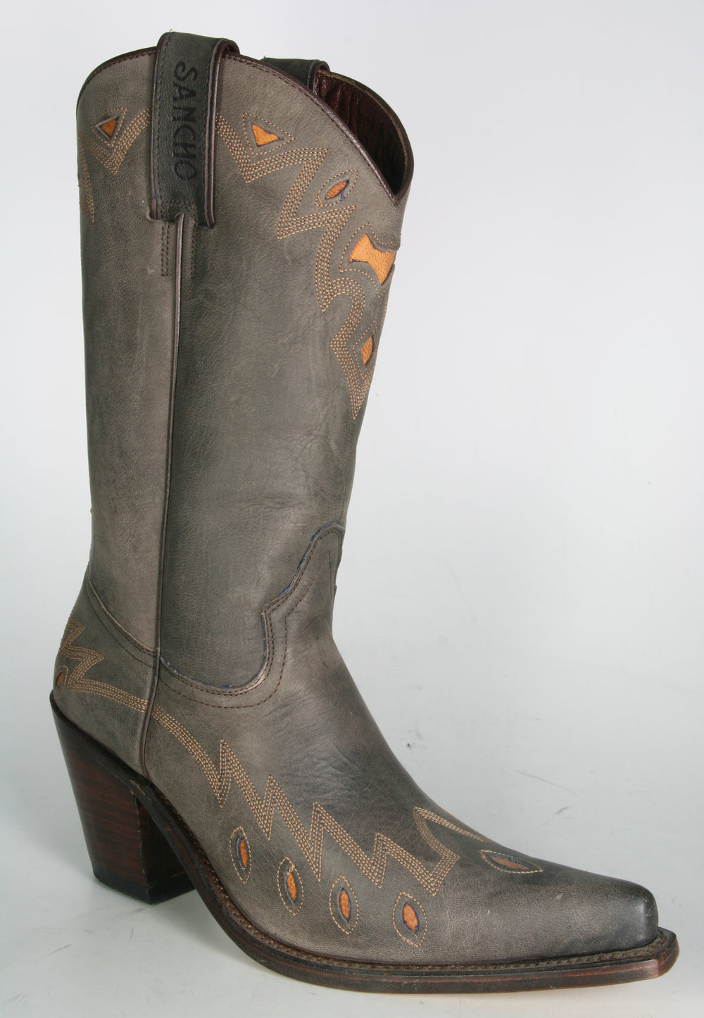 7903 Sancho cowboy boots Cabra Indian high
