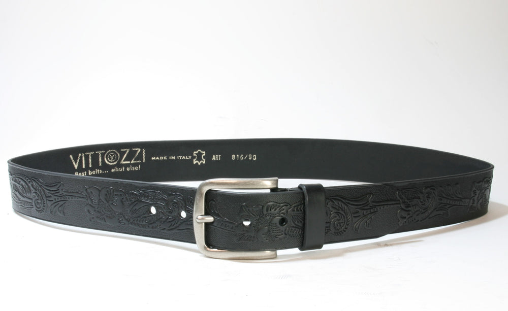 816 Vittozzi Gürtel Black Floral