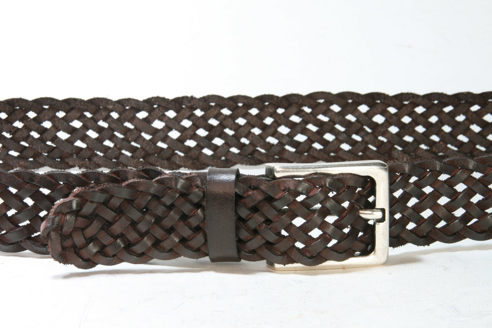 817 Vittozzi braided belt brown