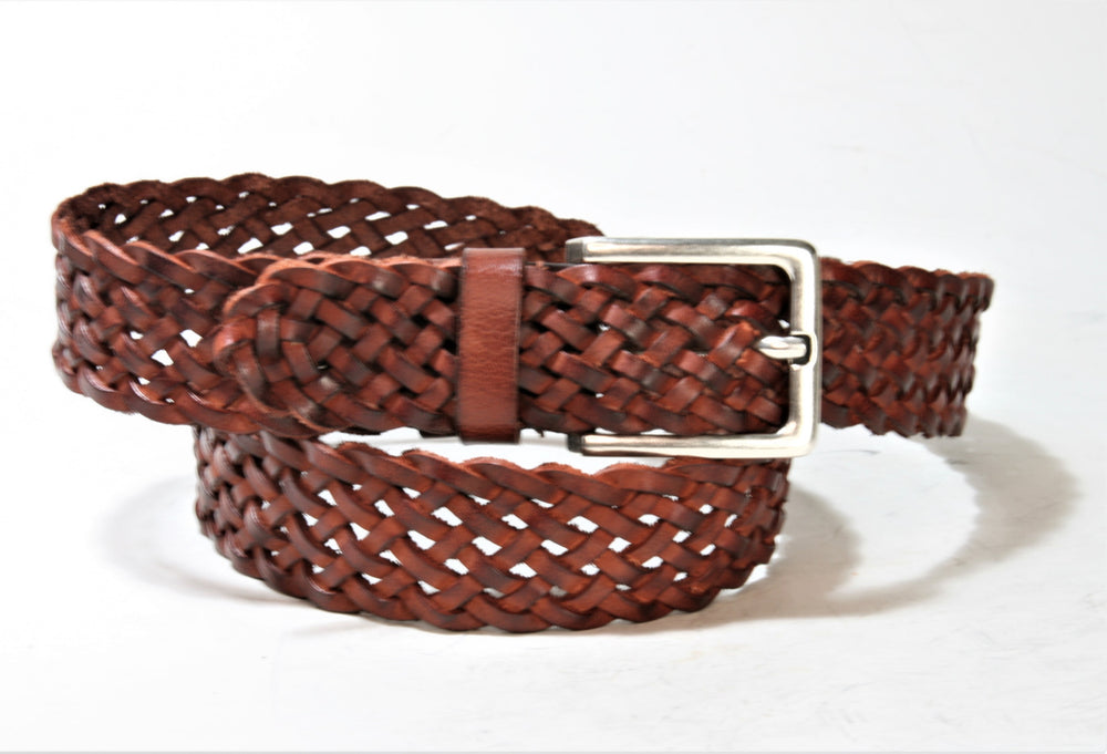 817 Vittozzi braided belt cognac