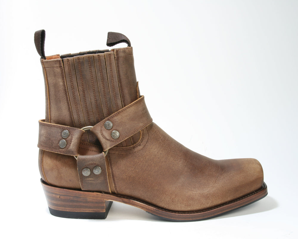 Seitenansicht der Sendra Bikerboots Leder