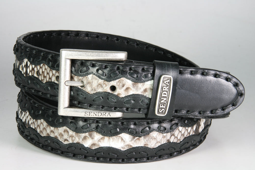 8347 Sendra Belt Negro Python Natural