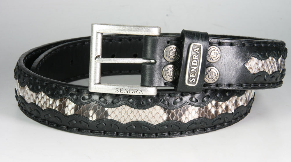 8347 Sendra Belt Negro Python Natural