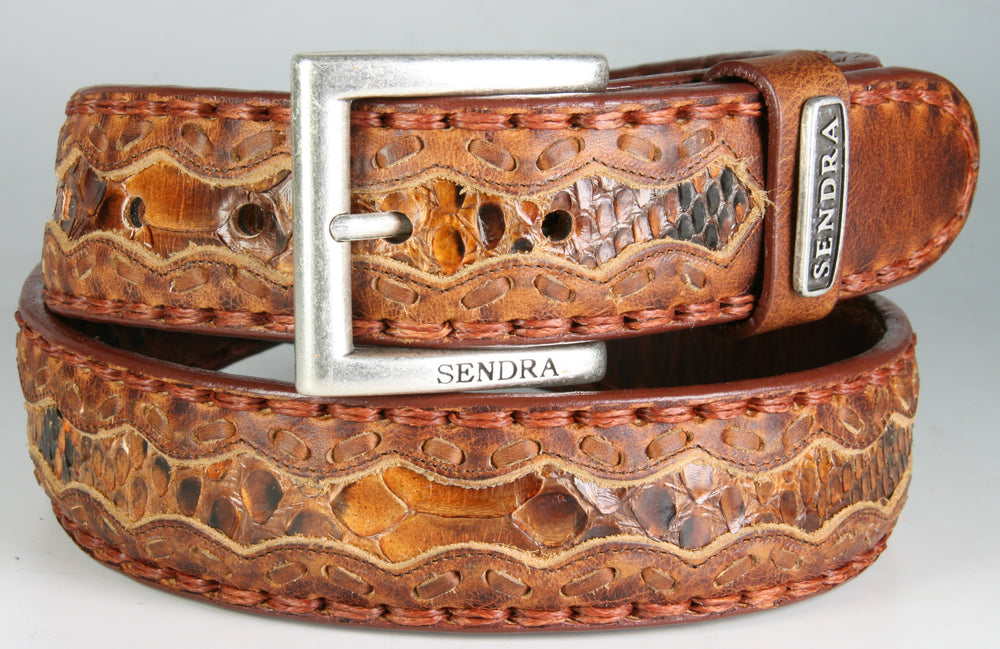 8347 Sendra Belt Evolution Tan Python Cuero