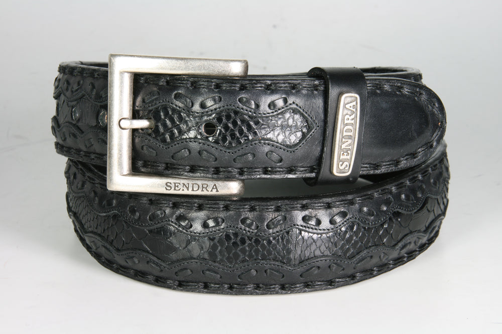 8347 Sendra Belt Negro Python Negro