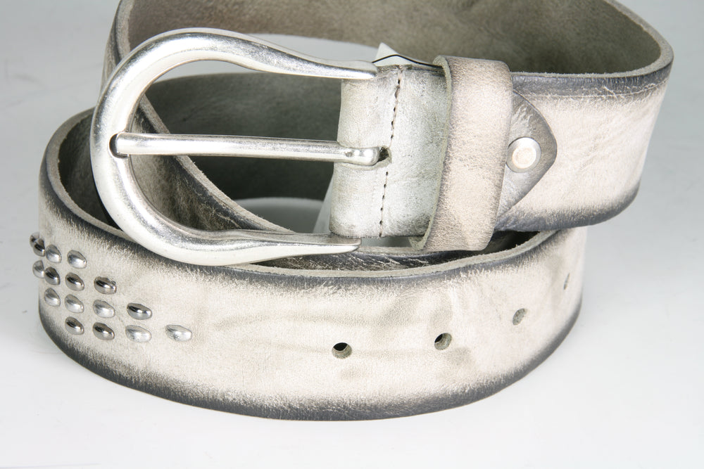 8475 Leather belt MGM Stropicciato Gray