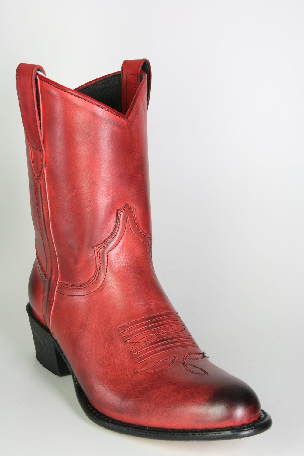 8481 Sendra Cowboystiefel Kurzschaft Rot