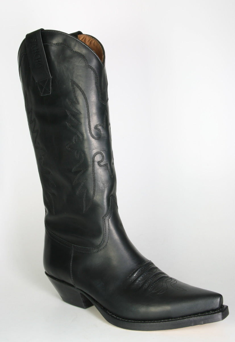 8496 Sancho cowboy boots Negro
