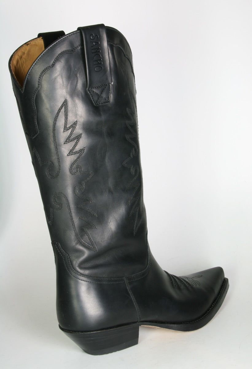 8496 Sancho cowboy boots Negro