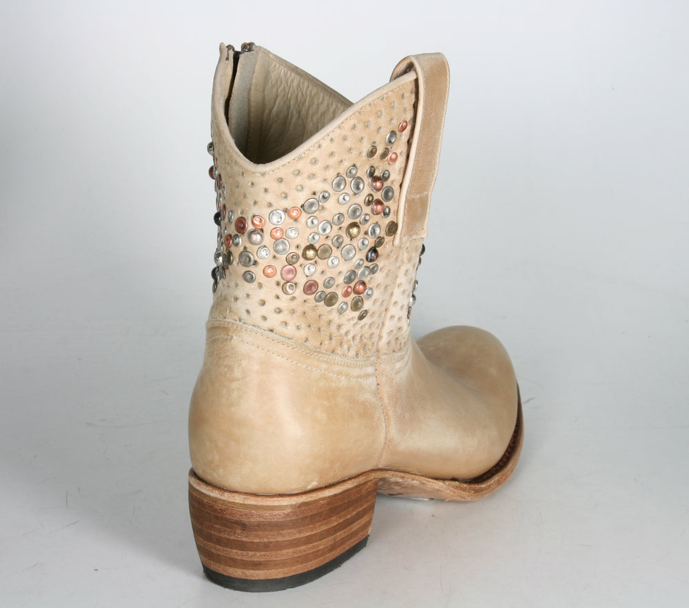 8602 Sendra Ankle boots Olimpia Milk Cuoio rivets