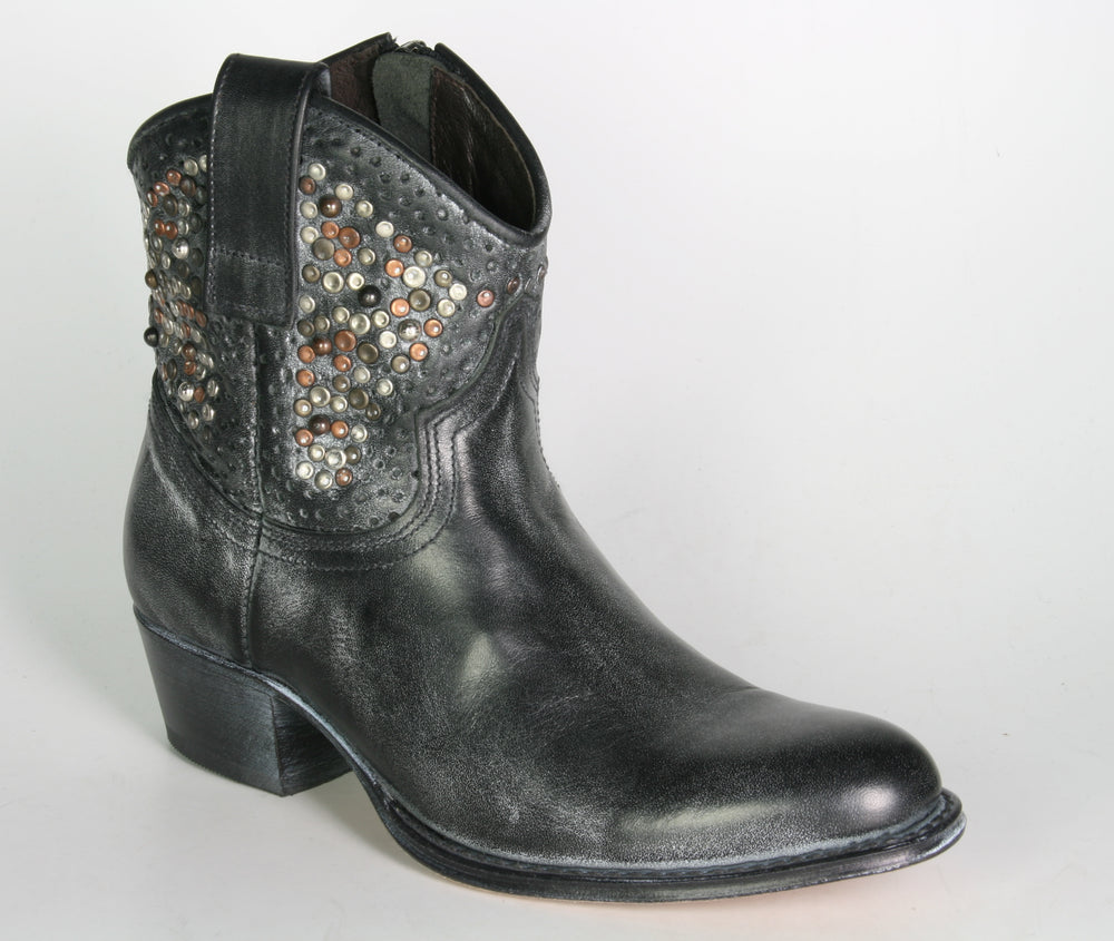8602 Sendra Ankle boots Buttero Negro Rivets