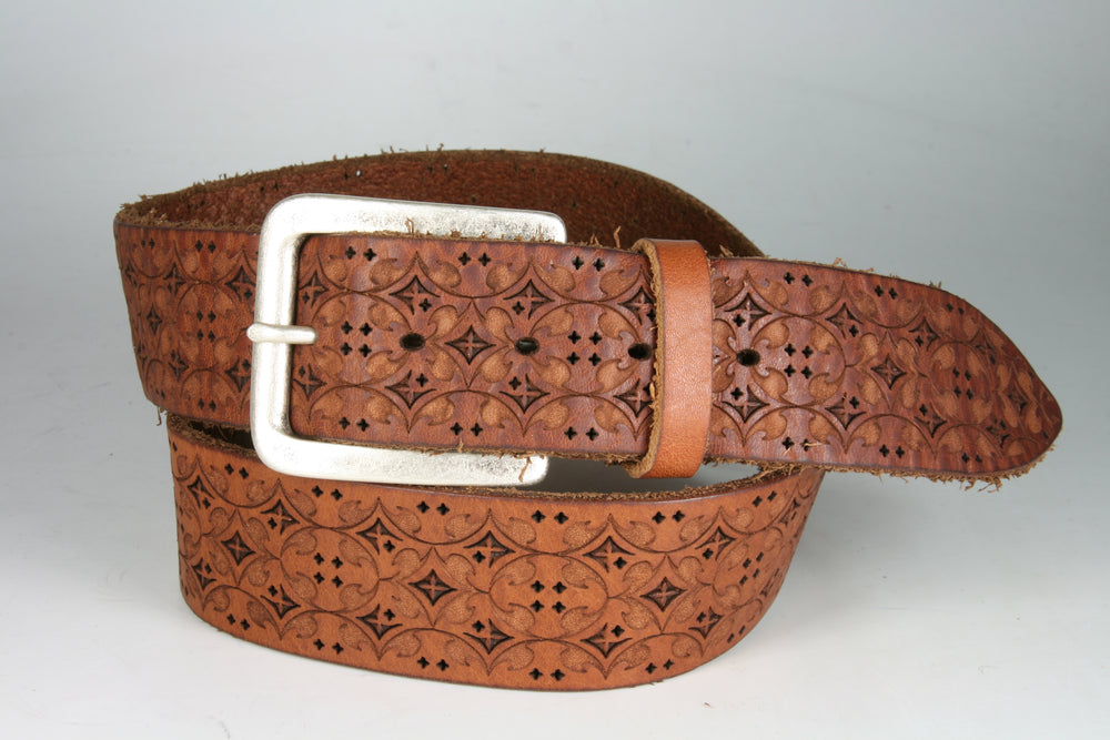866 Vittozzi Leather Belt Laser Cognac