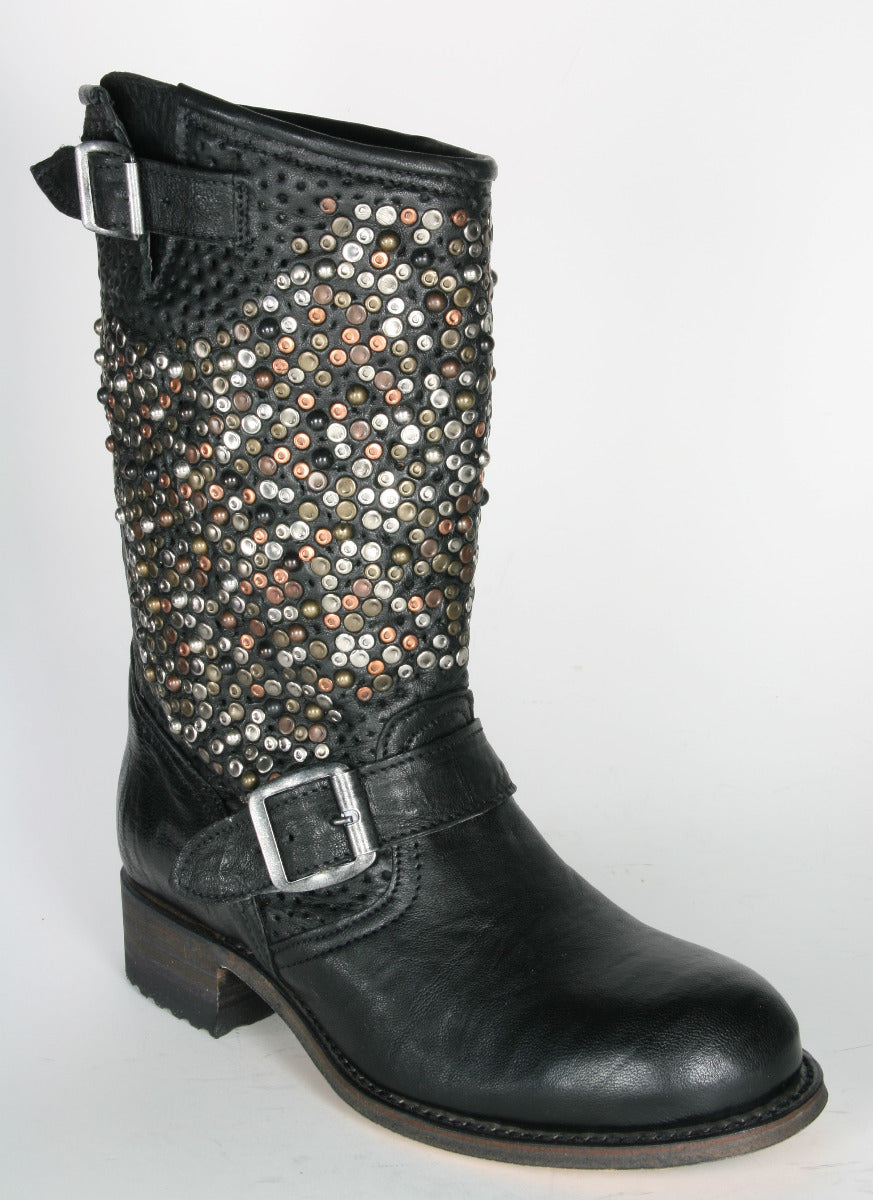 8830 Sendra Engineer Bikerboots Carol Negro mit Nieten