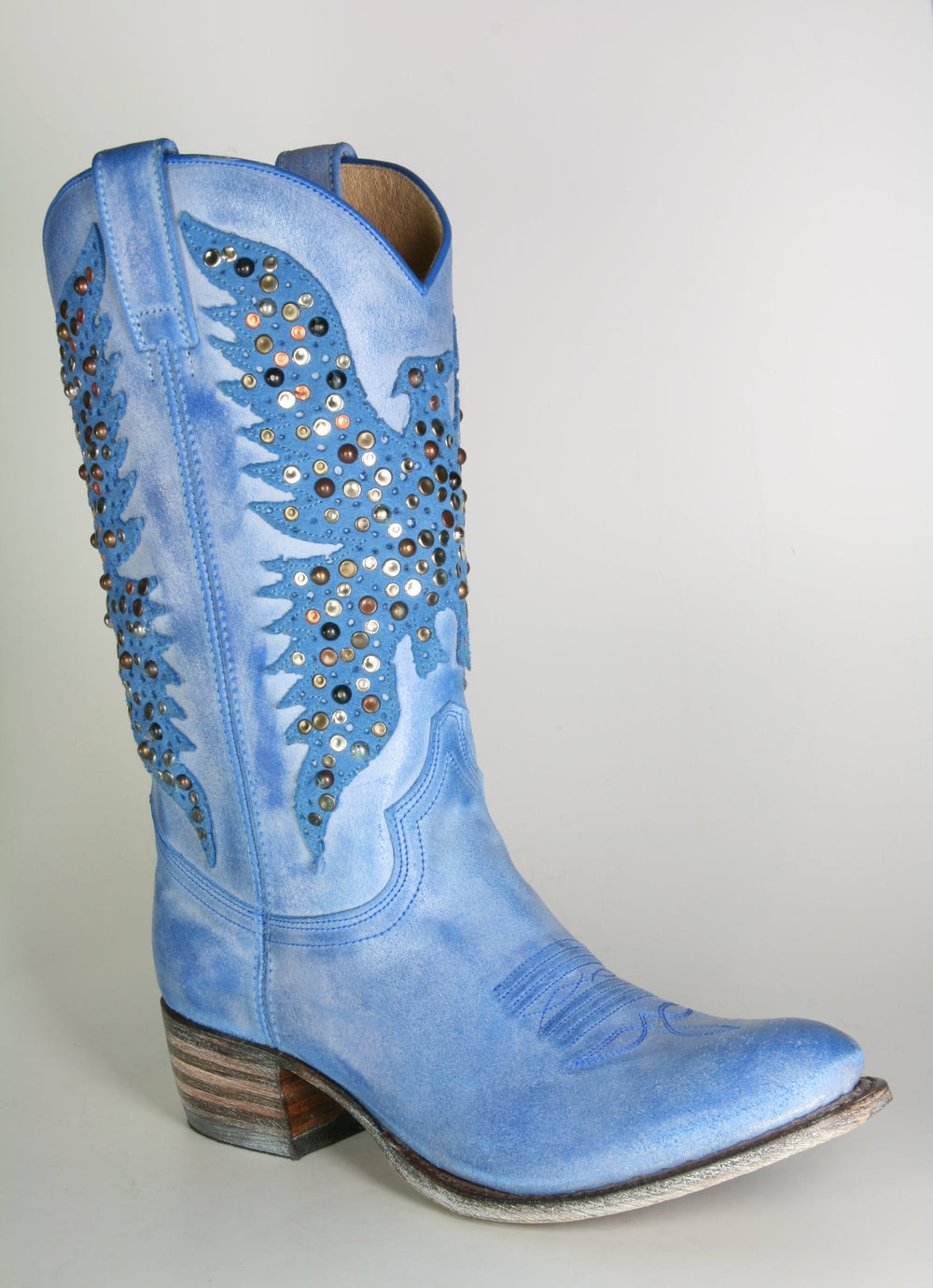 8987 Sendra Cowboystiefel SARA Azul Nieten