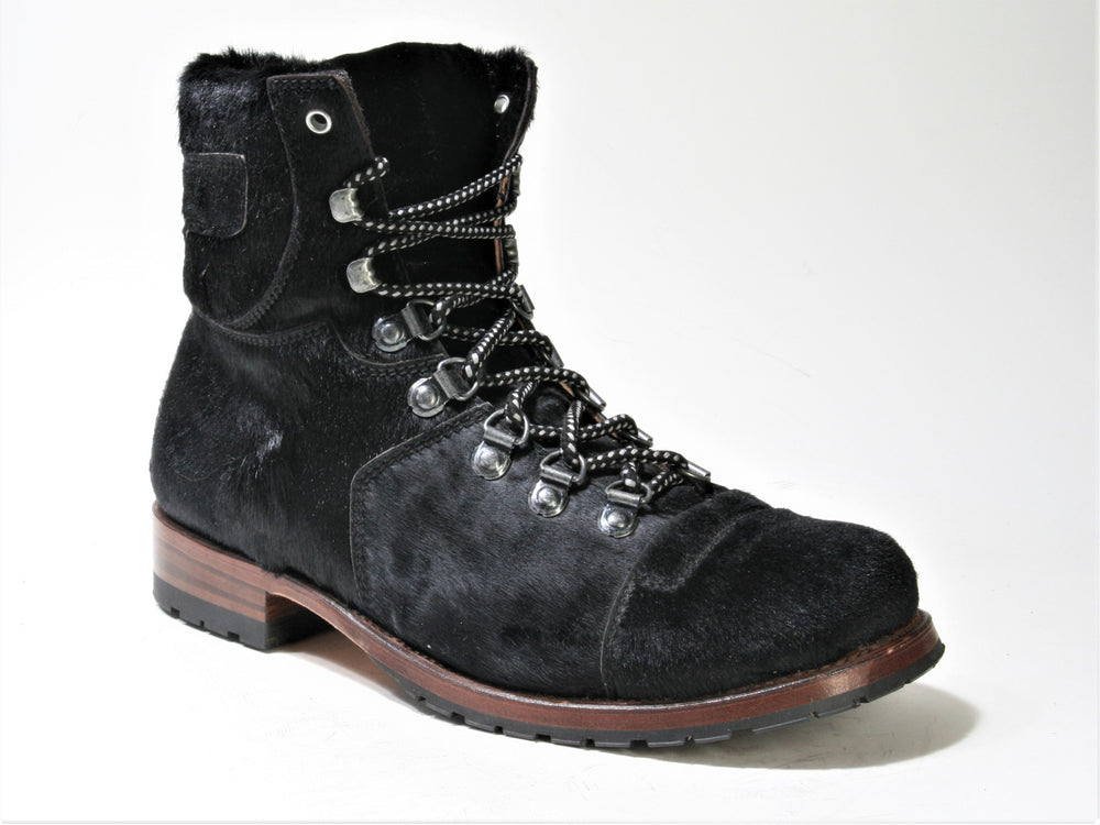 9017 Sendra Schnürstiefel Bergsteiger Kuhfell schwarz