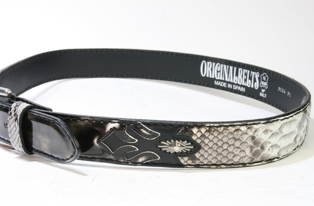 9084 Gürtel Original Belts Negro Python Natural