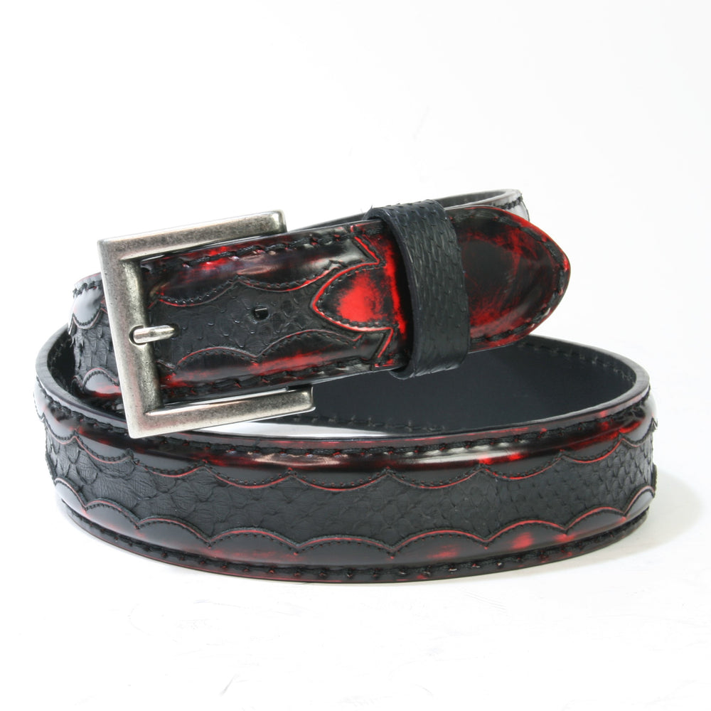 9086 Flor. Burdeos Python Negro matt