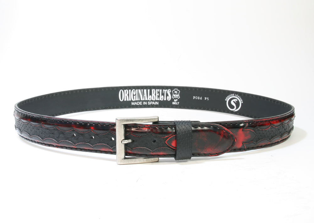 9086 Flor. Burdeos Python Negro matt