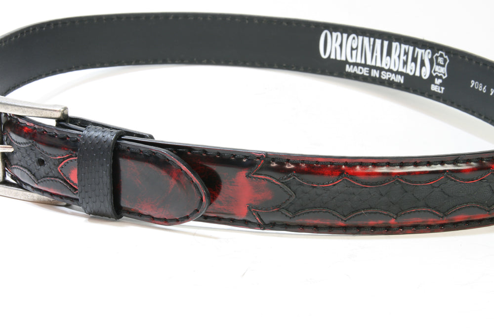 9086 Flor. Burdeos Python Negro matt