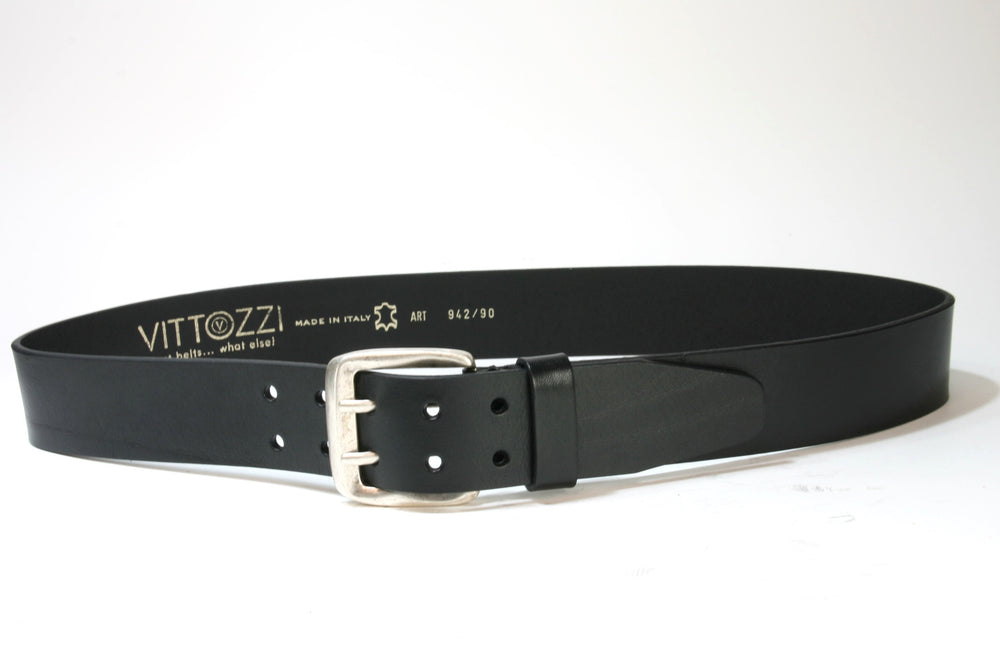 942 Vittozzi Gürtel Doppeldorn Black
