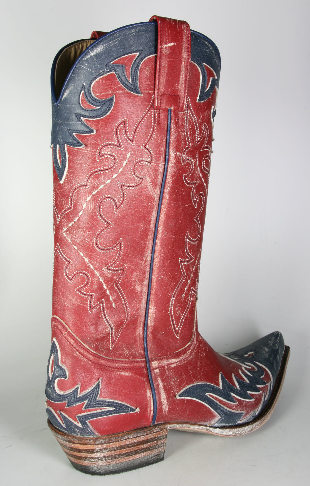 9669 Sendra Cowboystiefel Azul Rojo Vintage