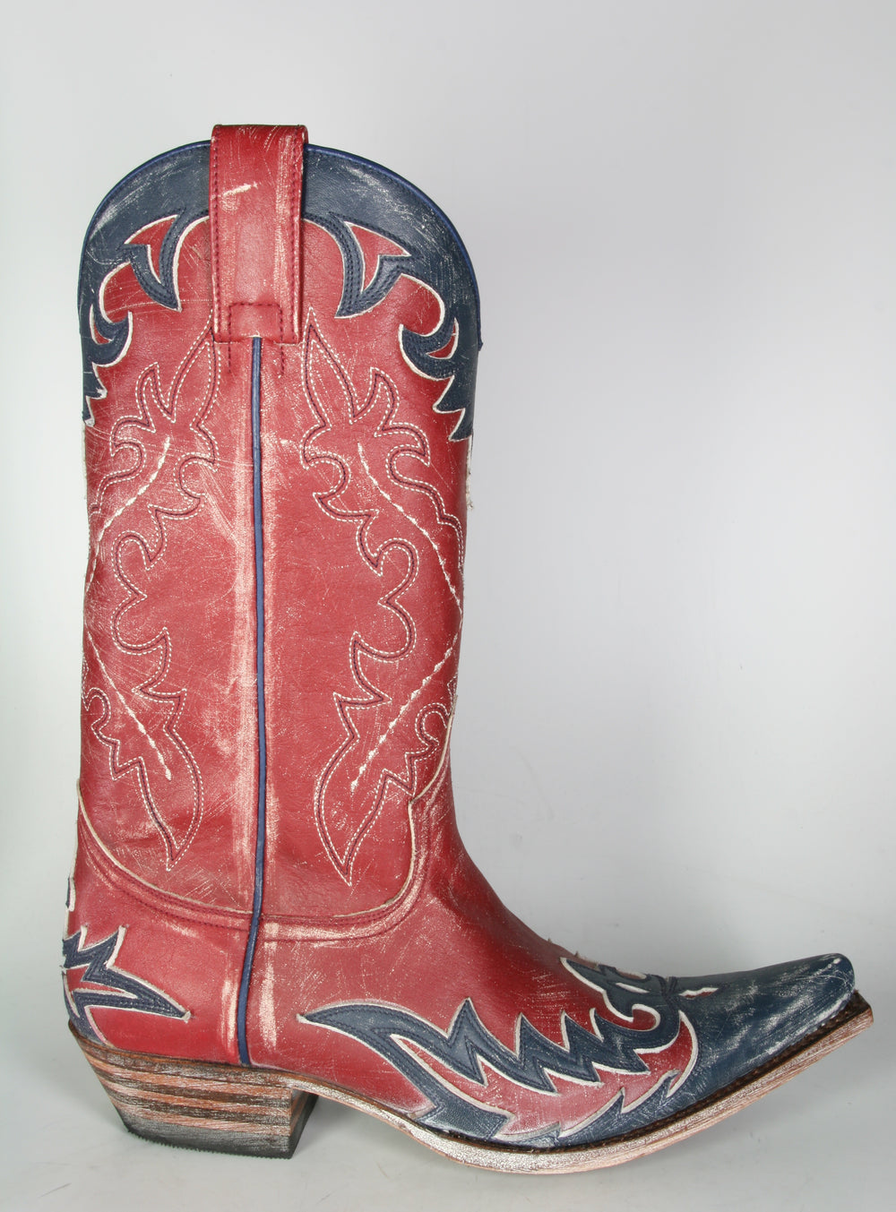 9669 Sendra Cowboystiefel Azul Rojo Vintage